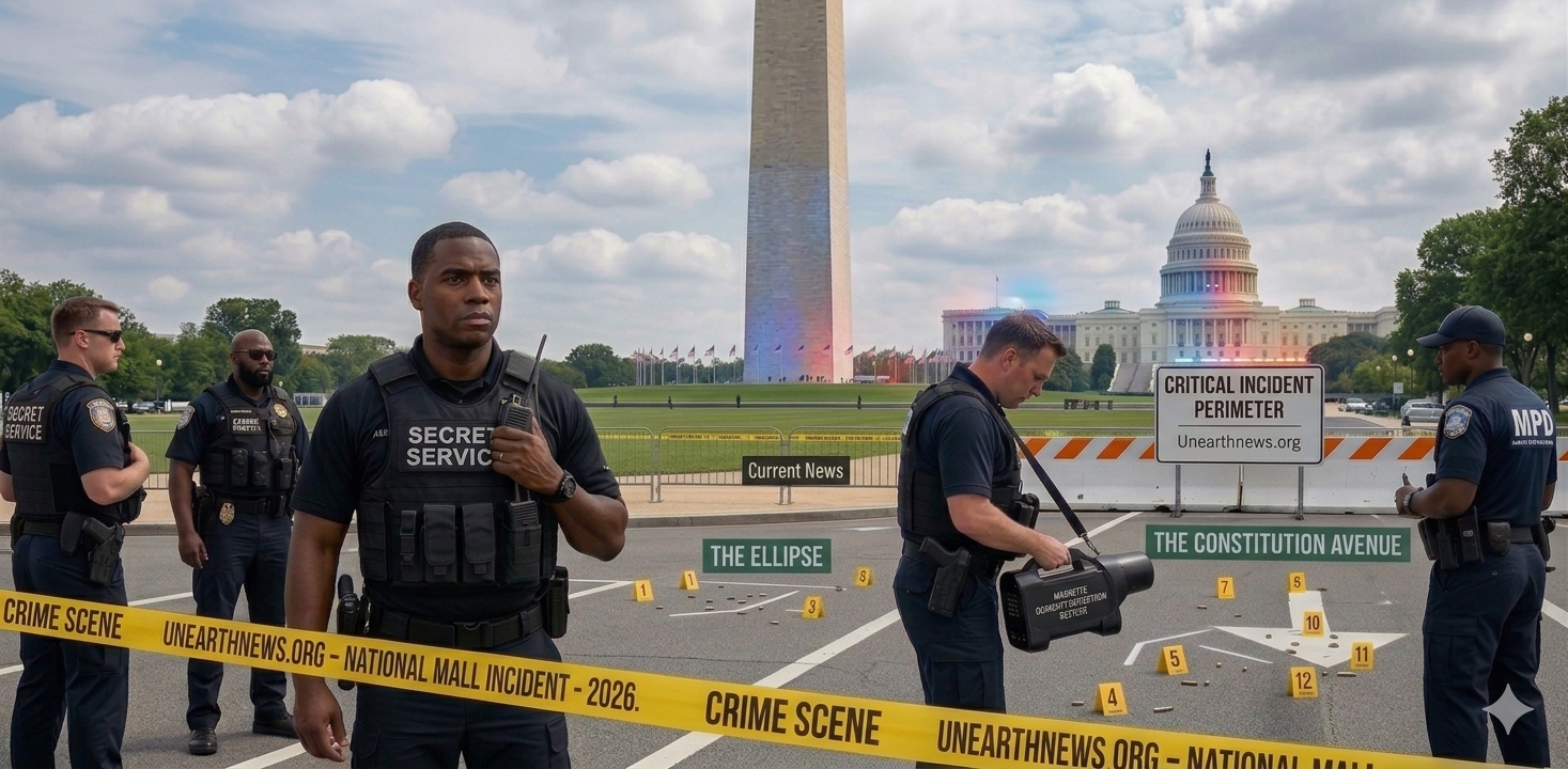 Law enforcement response at the National Mall following shooting incident 2026